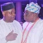 From left: Senator Ken Nnamani and Aremo Olusegun Osoba Read more at: https://www.vanguardngr.com/2017/10/photos-sarakis-daughter-weds/