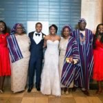 From left: The couple with Ms. Brenda Teiko, Mrs. Olu Teiko and other guests