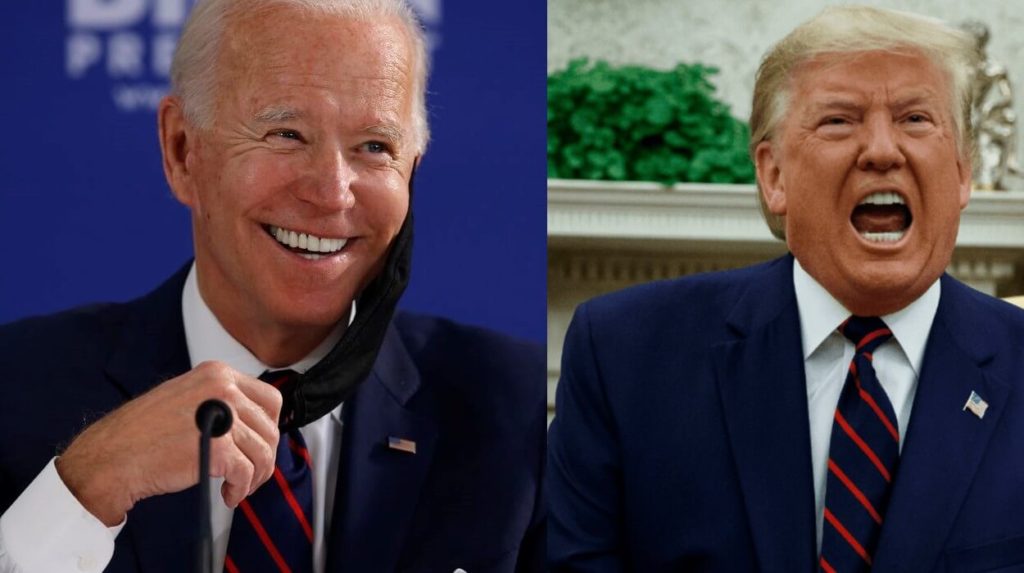  US President Donald Trump and President elect Joe Biden