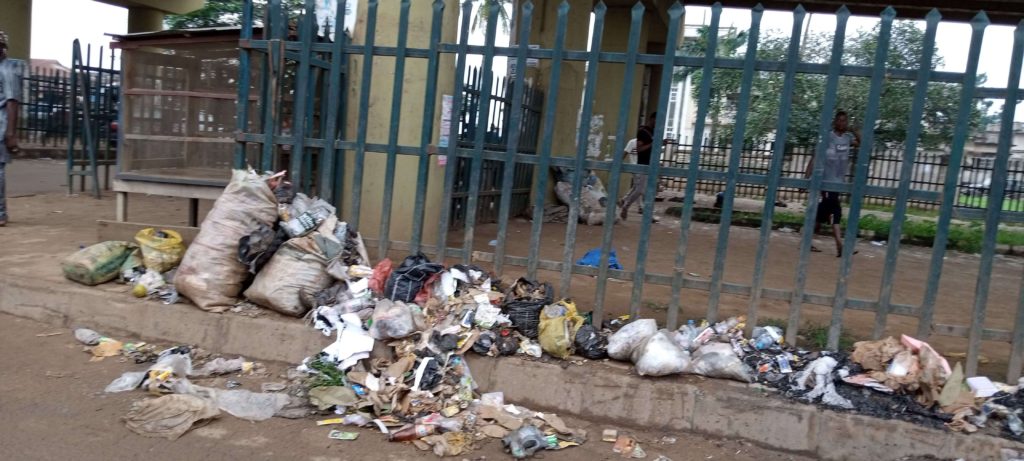 heap of refuse at Lagos Garagein ijebu ode