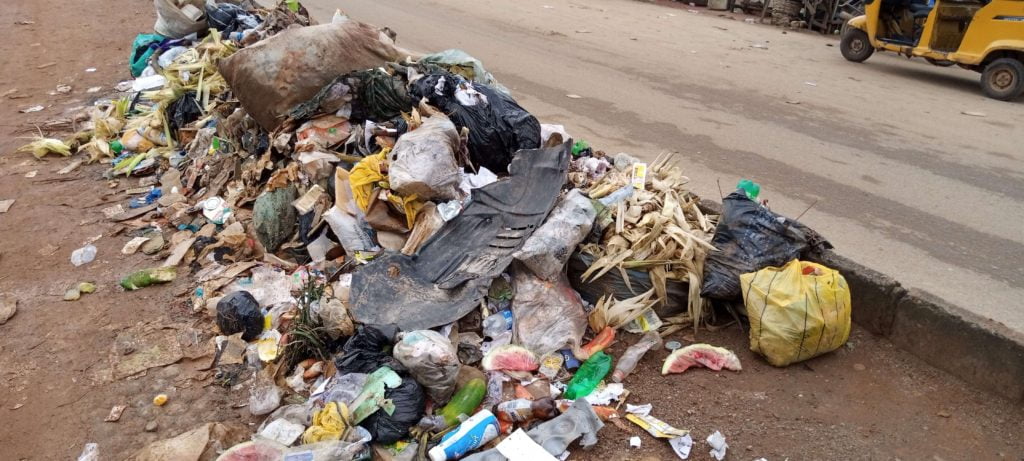 heap of refuse at Lagos Garagein ijebu ode