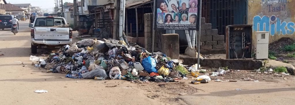 heap of refuse in ijebu ode