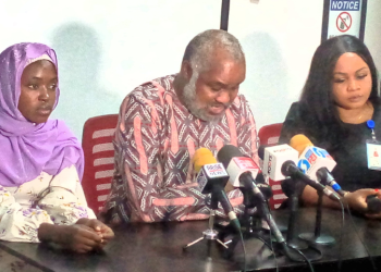 HURIWA Exco at a press briefing.