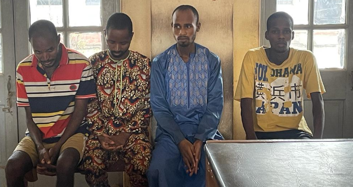Four suspected terrorists were on Wednesday arraigned by the the Department of State Services, DSS, in Ogun State.