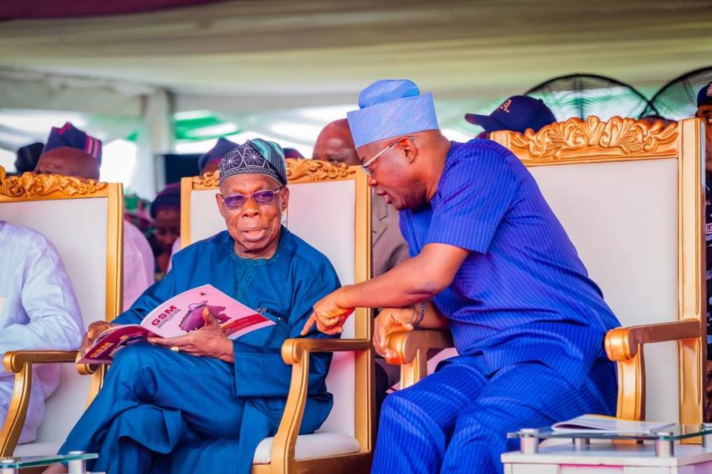 Former President Olusegun Obasanjo And Oyo State Governor Seyi Makinde
