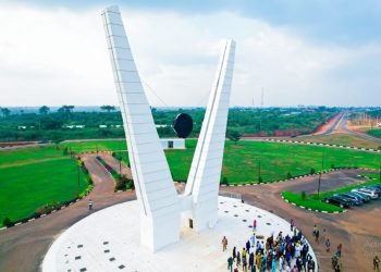 City Gate at beginning of Abeokuta-Sagamu Road.