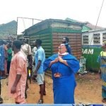 People at the demolished Daniels wife building, DATKEM Plaza in Ijebu Ode