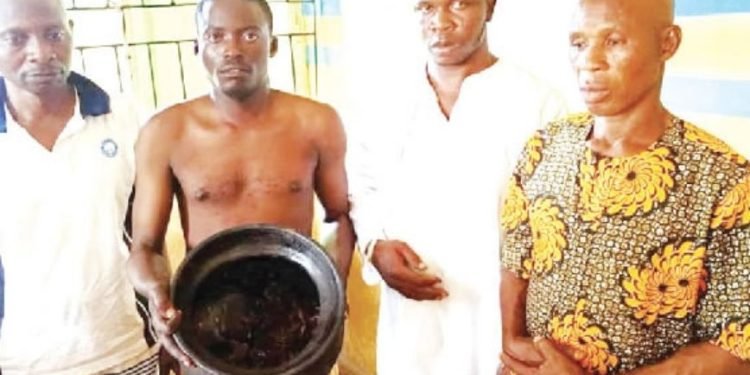 A pastor and three Others Caught with human skull