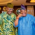 Photos: Adeleke visits Dapo Abiodun in Oke-Mosan, Abeokuta, Ogun State.