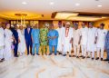 Photos: Adeleke visits Dapo Abiodun in Oke-Mosan, Abeokuta, Ogun State.