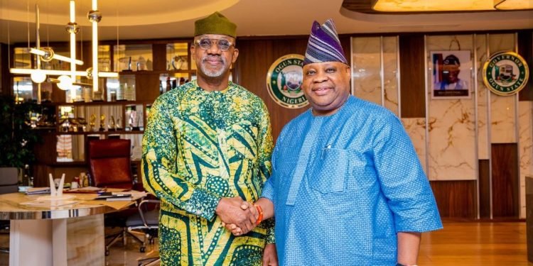 Photos: Adeleke visits Dapo Abiodun in Oke-Mosan, Abeokuta, Ogun State.