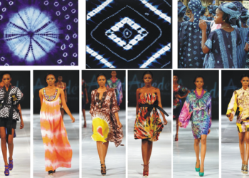 Modern Adire textile fashion styles.