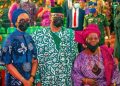 Ogun State governor and others wearing clothes made from Adire textile material