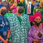 Ogun State governor and others wearing clothes made from Adire textile material