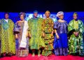 Ogun State governor and others wearing clothes made from Adire textile material