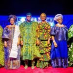 Ogun State governor and others wearing clothes made from Adire textile material
