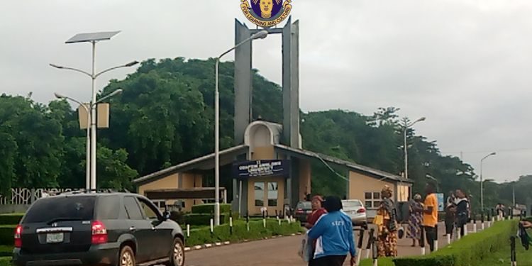 OAU main entrance gate.