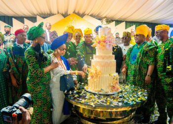 Vice President Kashim Shettima representing President Tinubu at Chief (Mrs.) Victoria Olaitan Abiodun’s 90th birthday.