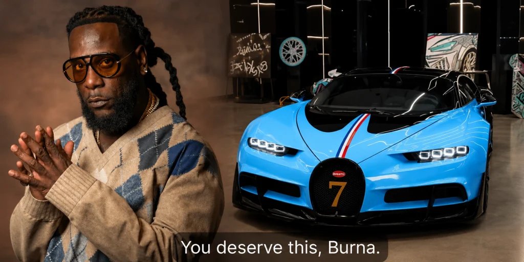 Video: Burna Boy Gifted Custom ‘one-of-one’ Widebody Bugatti Chiron For Birthday