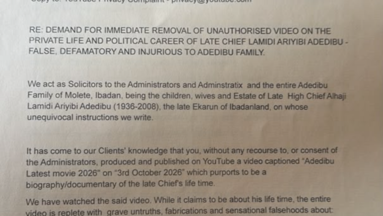 Adedibu Family, Filmmaker Clash Over ‘unauthorised’ Biopic As Producer Rejects ₦500 Million Demand
